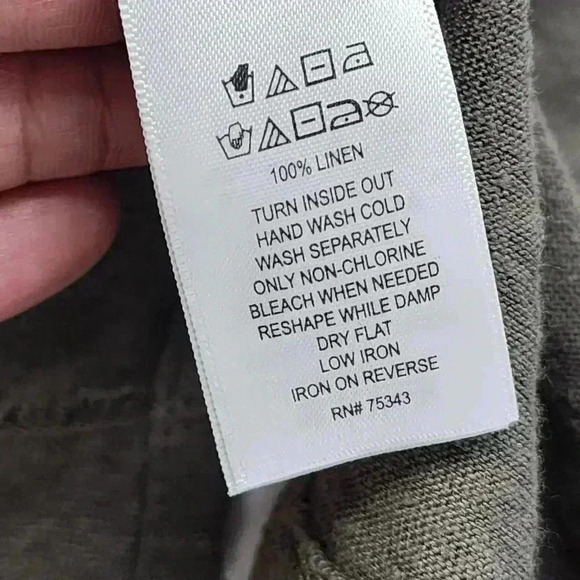 Tahari 100% Linen Open Front Hooded Women's Cardigan M - Picture 5 of 7